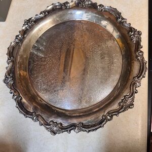 Vintage Silver Decorative Wall Plate